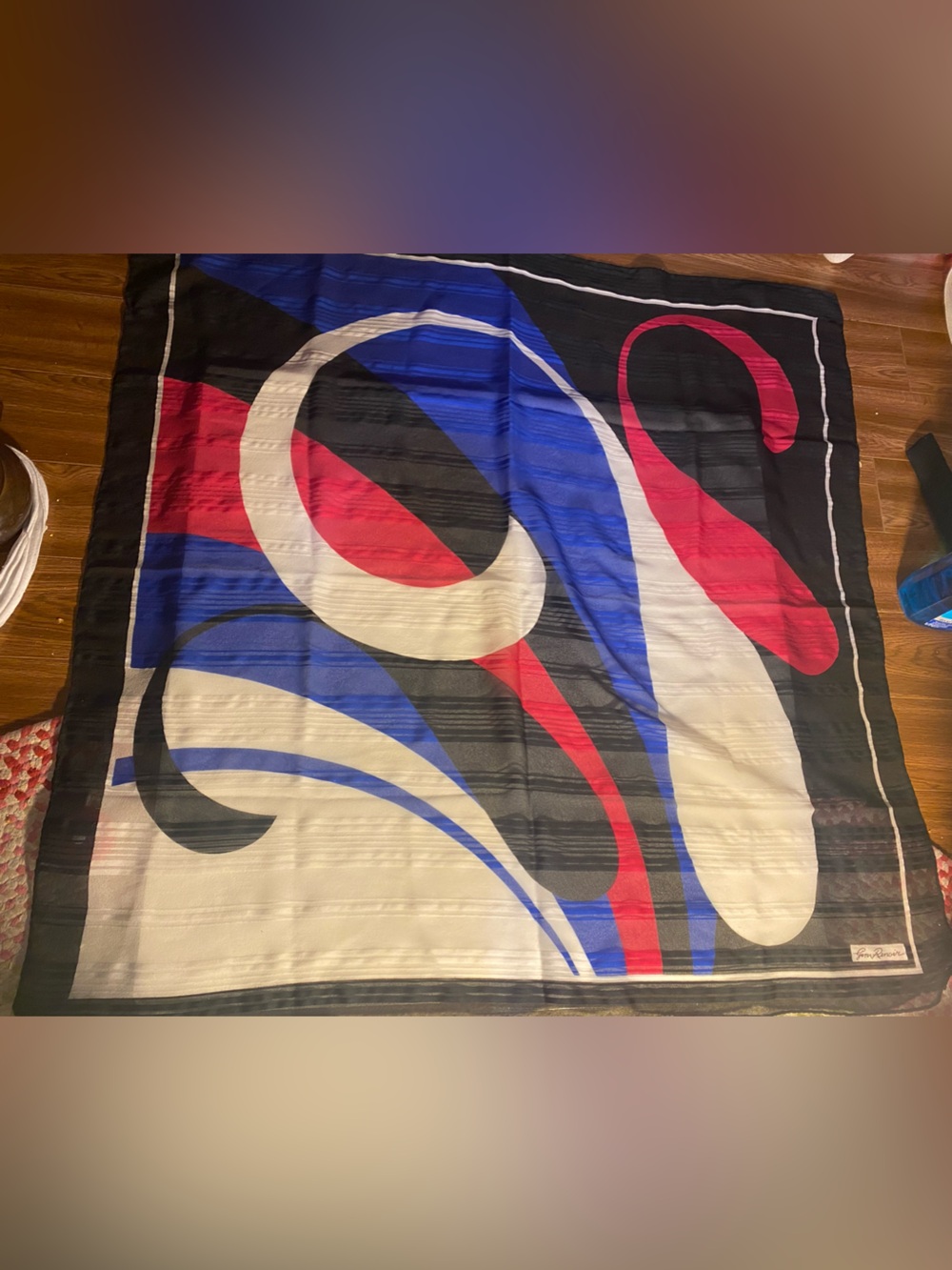 Vintage Jim Renoir Abstract Multicolor Scarf